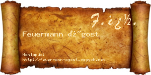 Feuermann Ágost névjegykártya